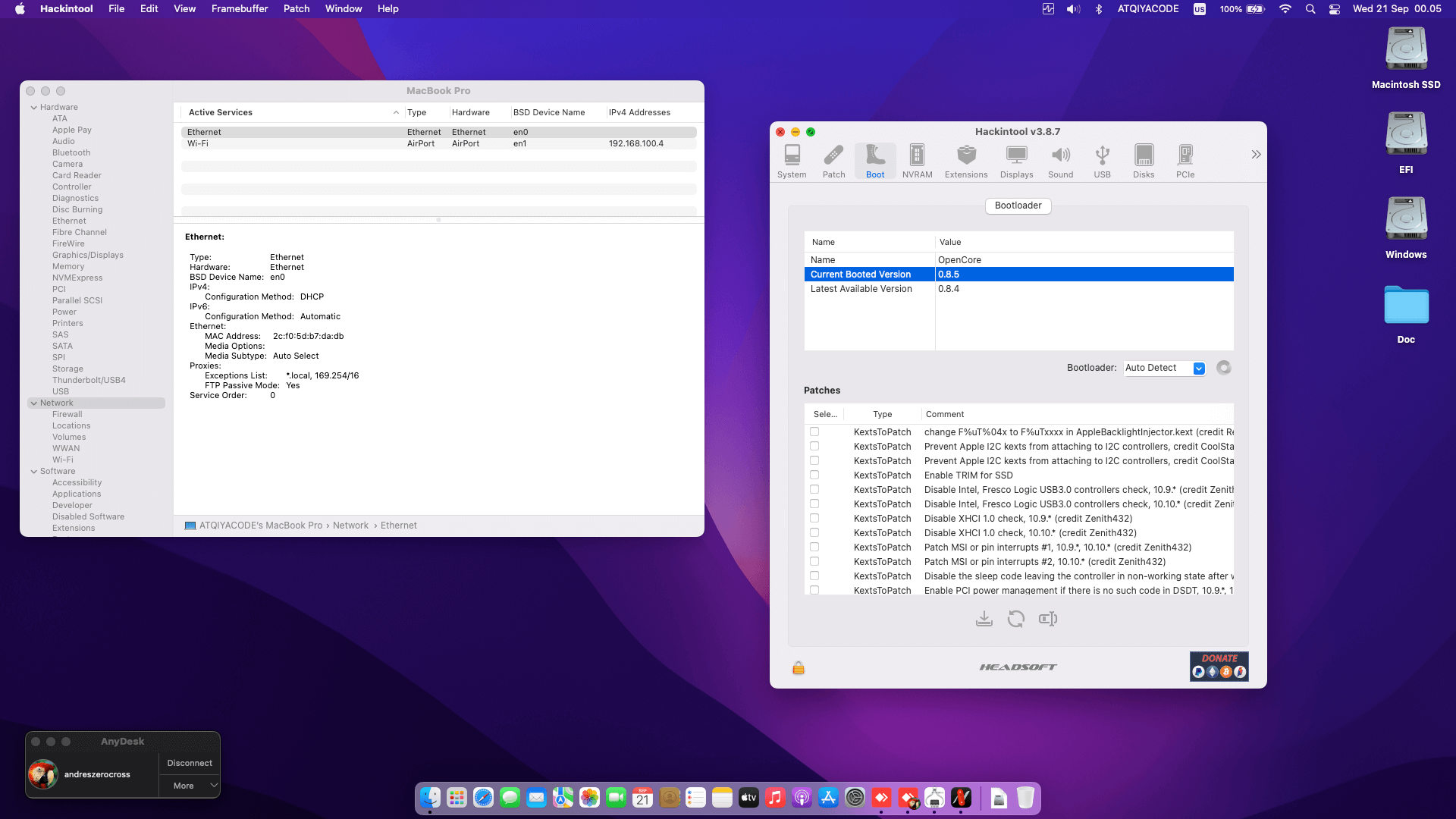 MSI Gaming GF63 Thin 10SCSR 677ID [CometLake   Intel UHD 630 + I2C]   OpenCore 8